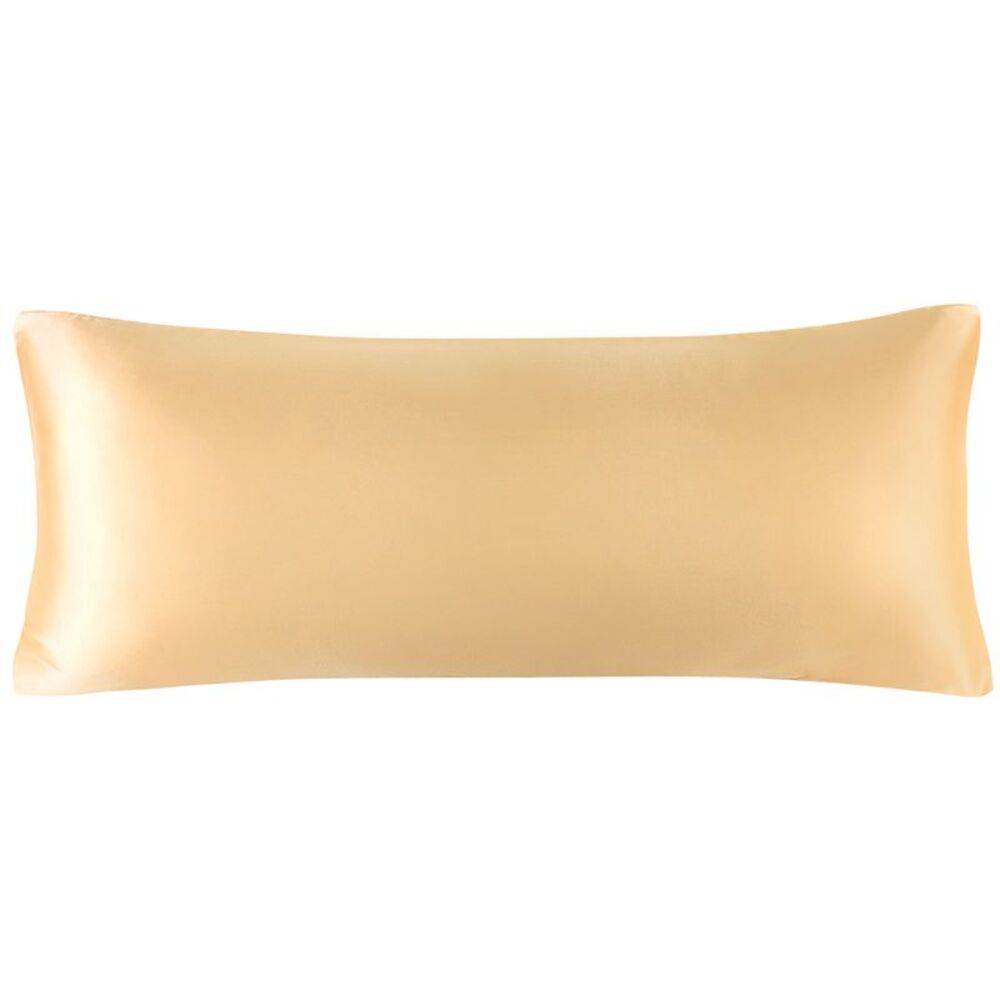 Satin Body Pillowcases with Zipper Closure 20"x72" Gold